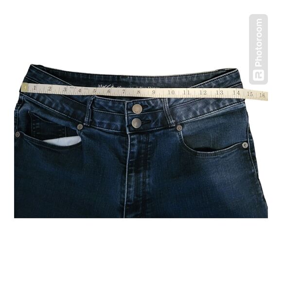 Womens Mossimo Denim Blue High Rise Skinny Stretchy 2 Button Jeans Size 29 - Picture 3 of 9